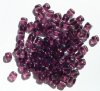 100 5mm Transparent Amethyst Cube Beads